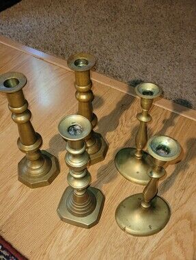 Vintage Brass Candle Holders